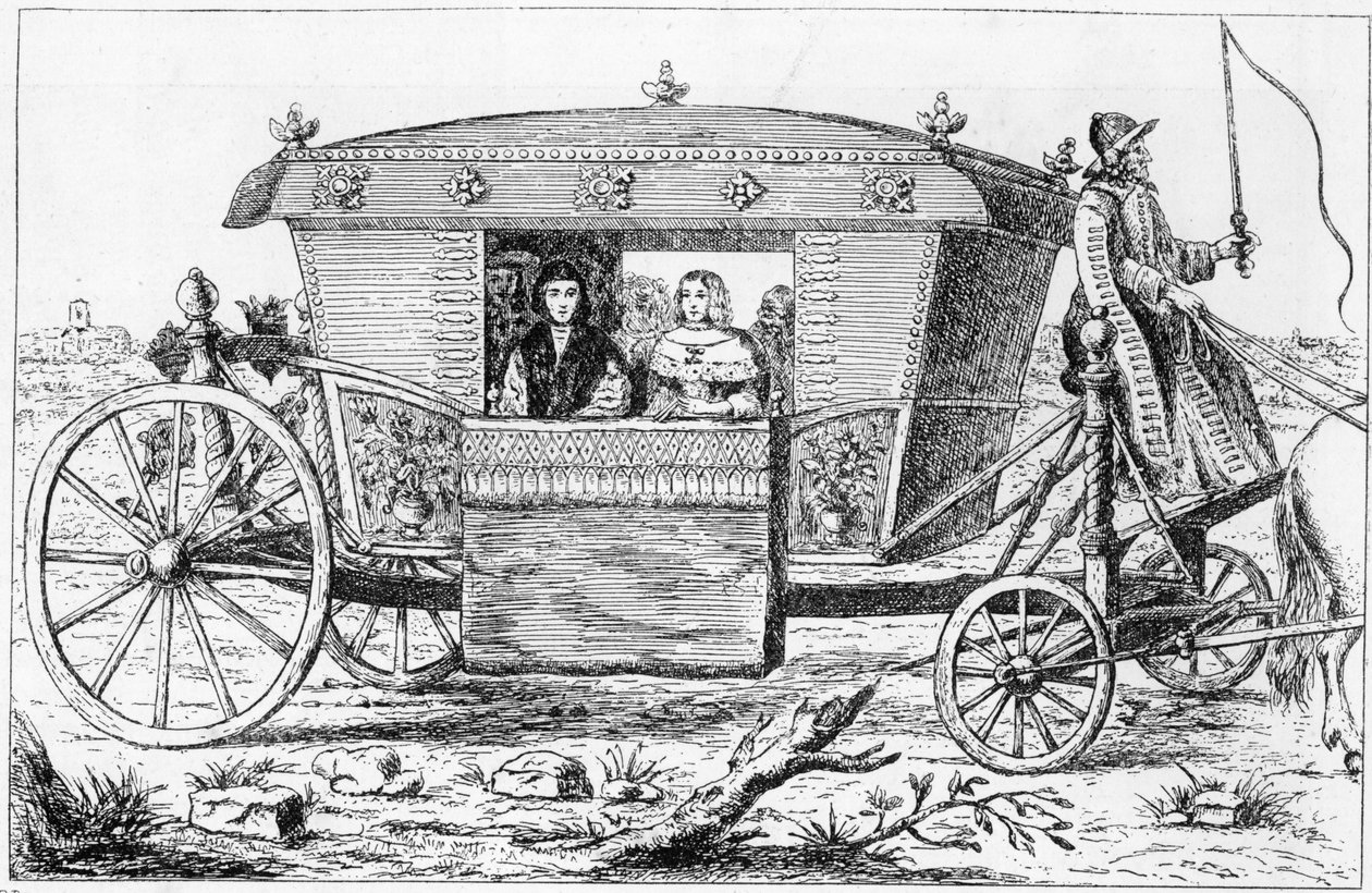Tränare presenteras för Charles II av greve de Gramont av John Dunstall