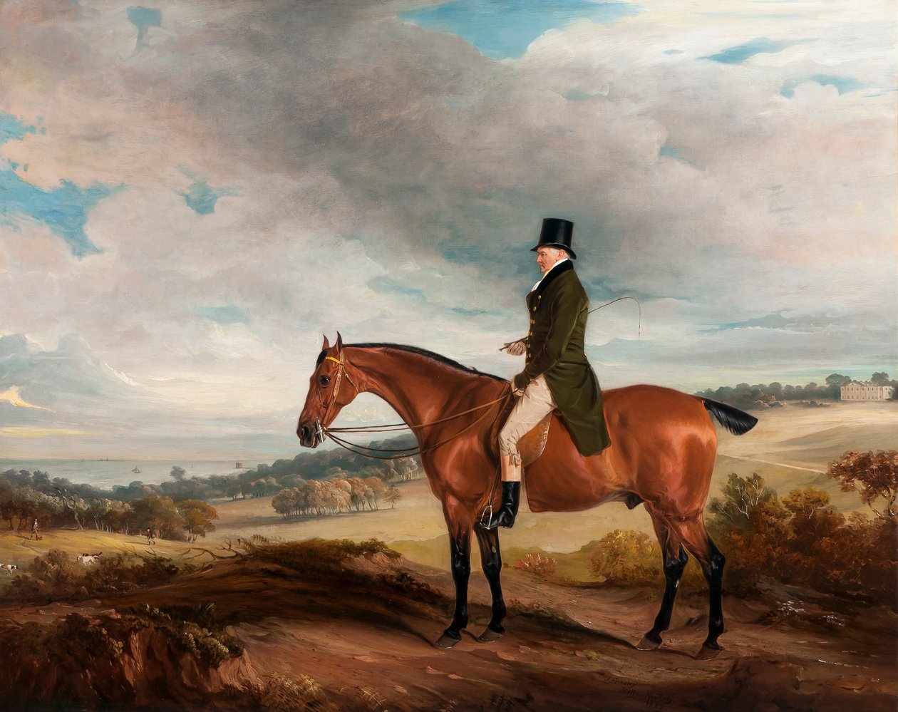 Porträtt av Andrew Berkeley Drummond i Cadland Park, 1822 av John E. Ferneley