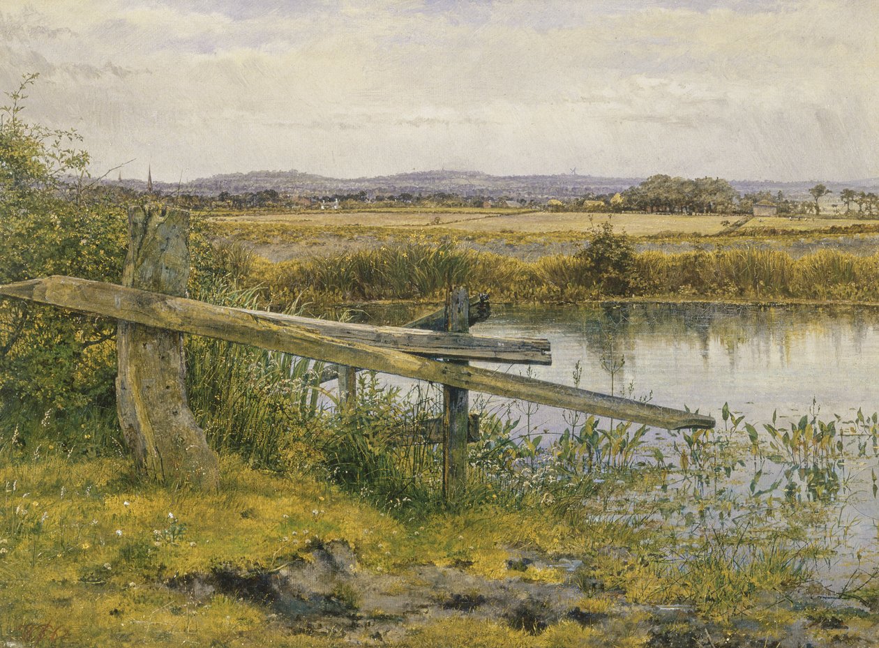 Riverside, 1862 olja på duk av John Edward Newton