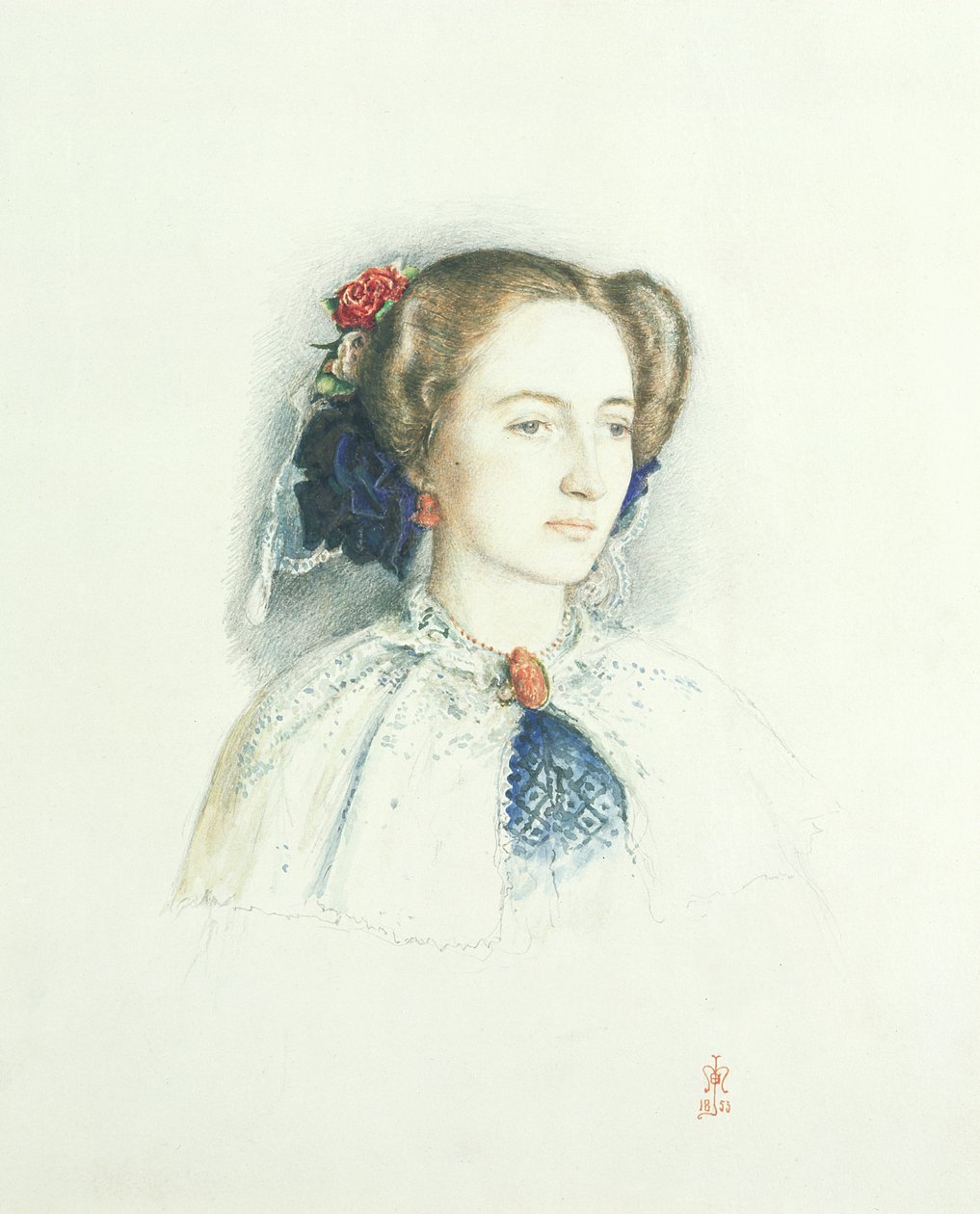 Porträtt av Effie Ruskin, senare Lady Millais (född Euphemia Chalmers Grey), 1853 av John Everett Millais