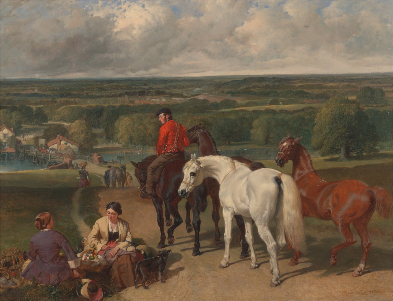 Exercising the Royal Horses av John F. Herring