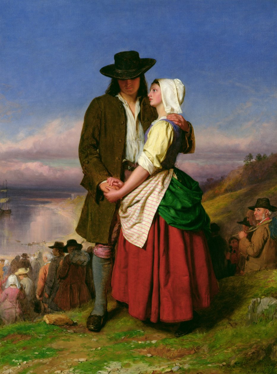 Evangeline och Gabriel skiljs åt, ca 1870 av John Faed