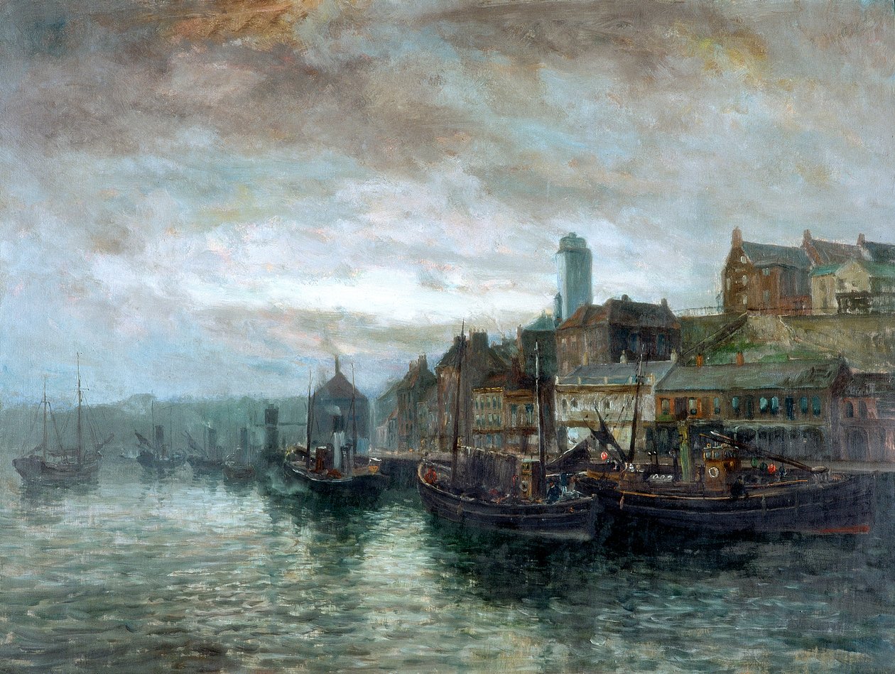 Kajen vid North Shields, ca 1890-1910 av John Falconar Slater
