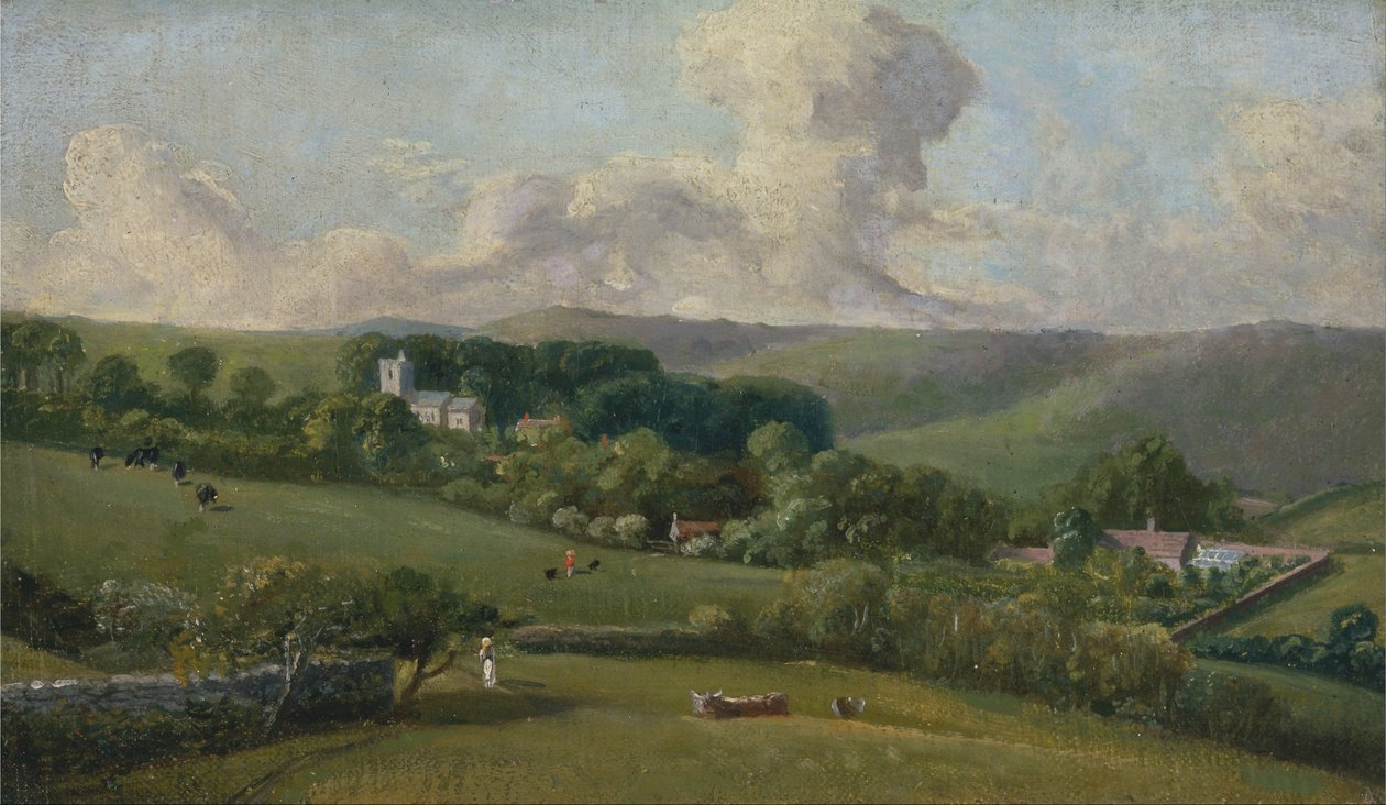 Osmington- En vy mot byn av John Fisher