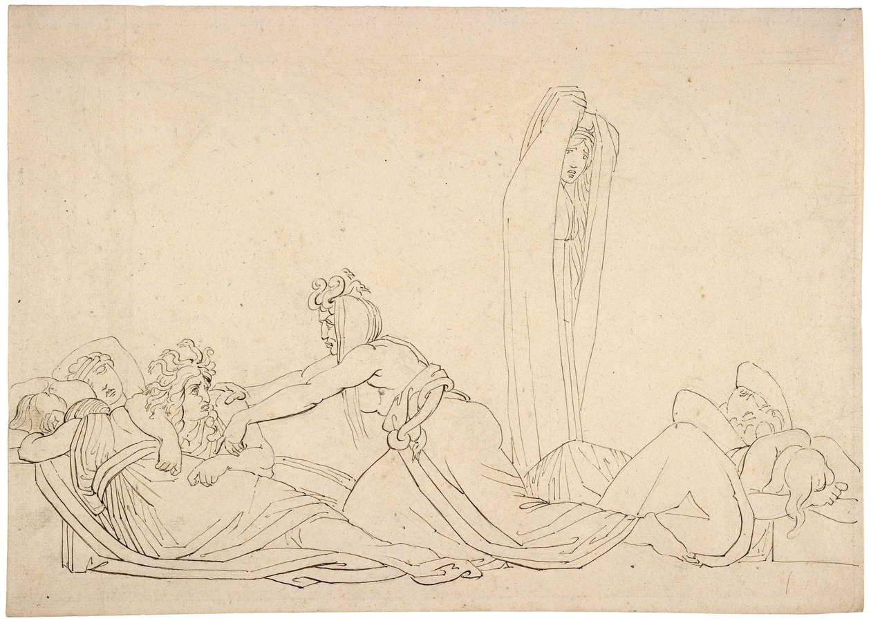 Vakna, stå upp, väcka henne när jag reste dig. The Furies av John Flaxman av John Flaxman