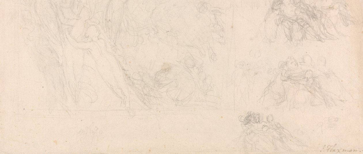 Figurstudier för Odysséen av John Flaxman