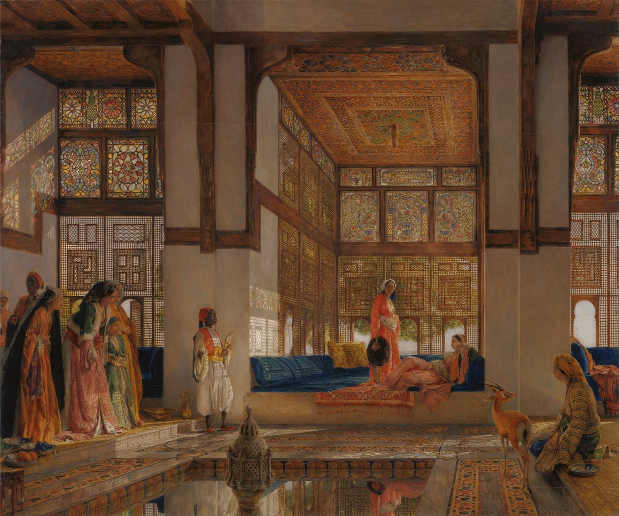 A Lady Receiving Visitors (The Reception) av John Frederick Lewis