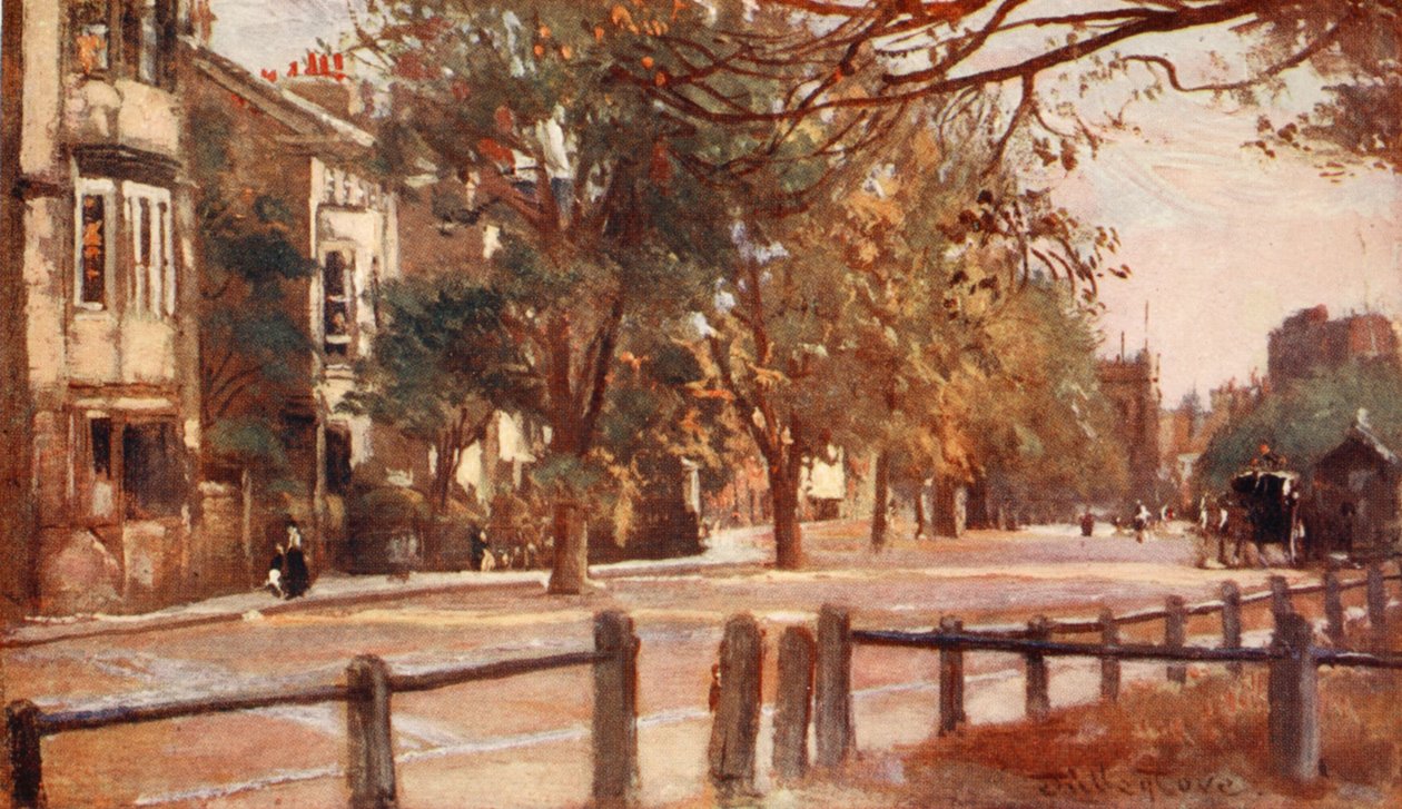 St. Giles, med utsikt mot St. Mary Magdalen (söder), 1903 av John Fulleylove