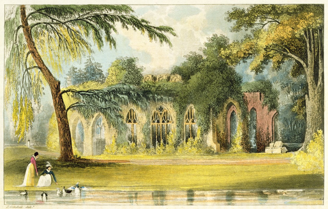 Ruinerna, Frogmore, 1828 av John Gendall