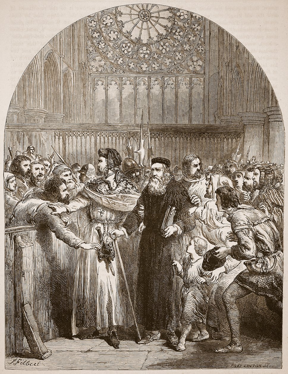 Wycliffe inför prelaterna i St Paul