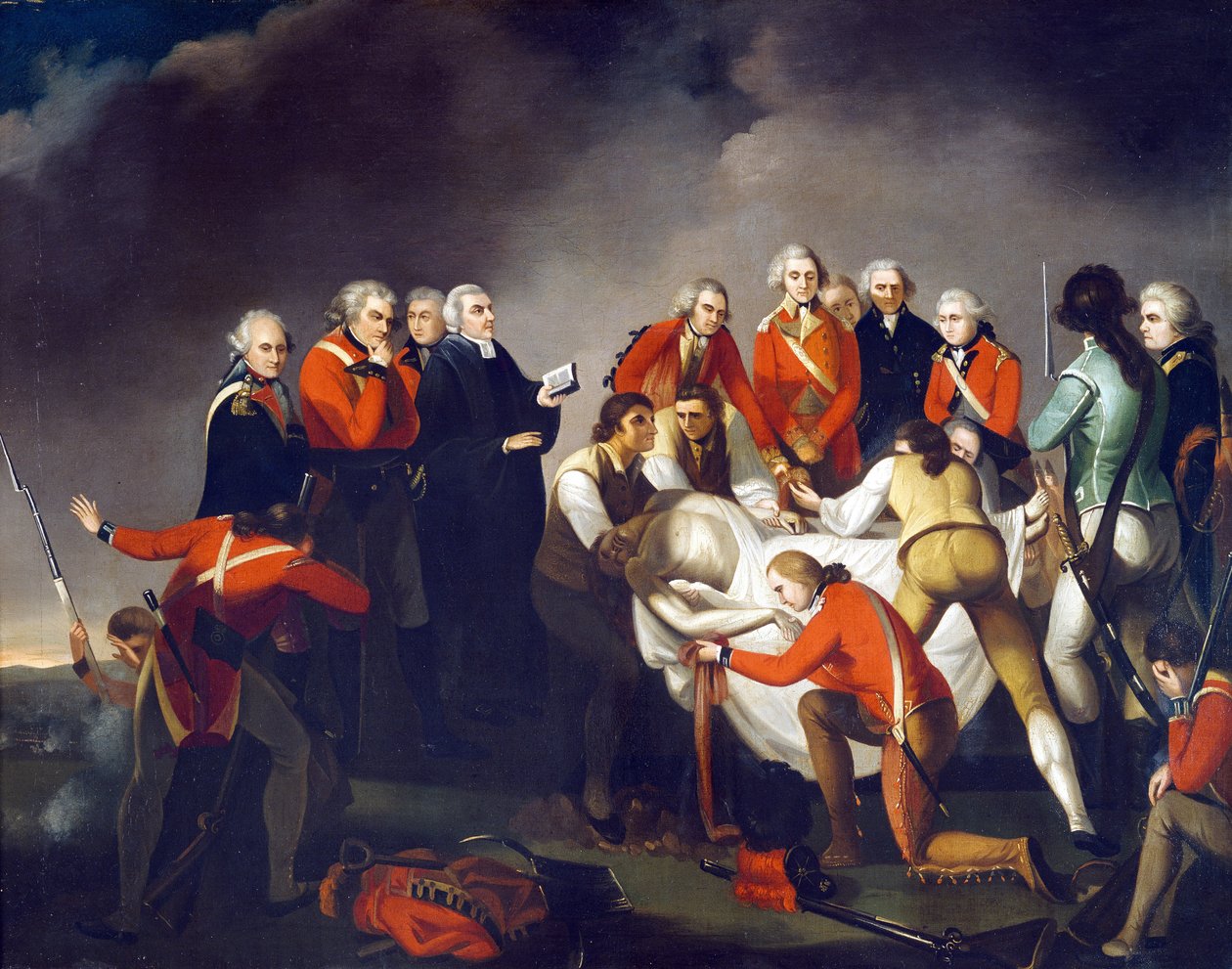 Begravningen av general Simon Fraser (1729-77) efter slaget vid Saratoga 1777, ca 1800 av John Graham