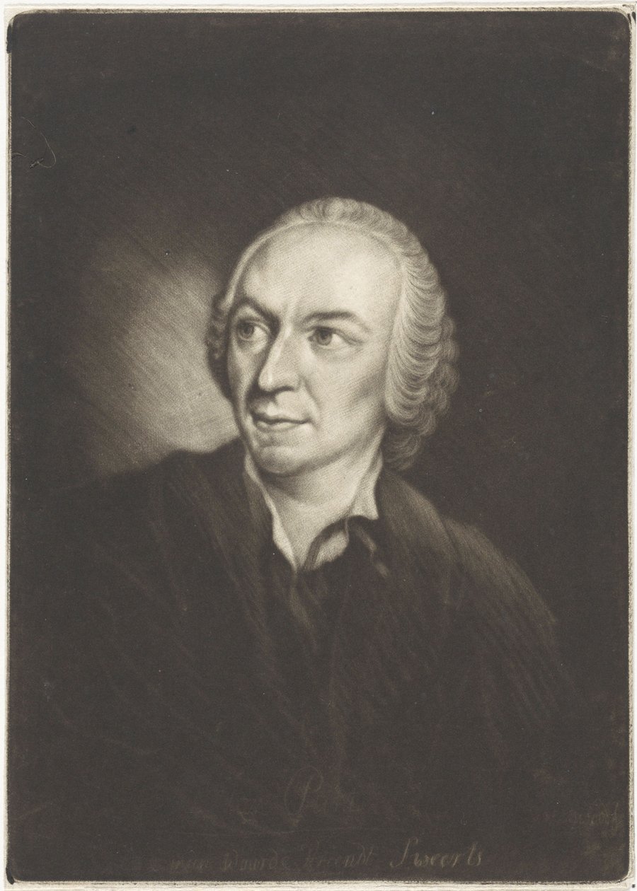Porträtt av målaren Jan Punt (mezzotint) av John Greenwood