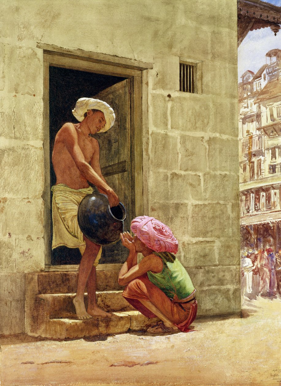 En drink på vägen, 1876 av John Griffiths