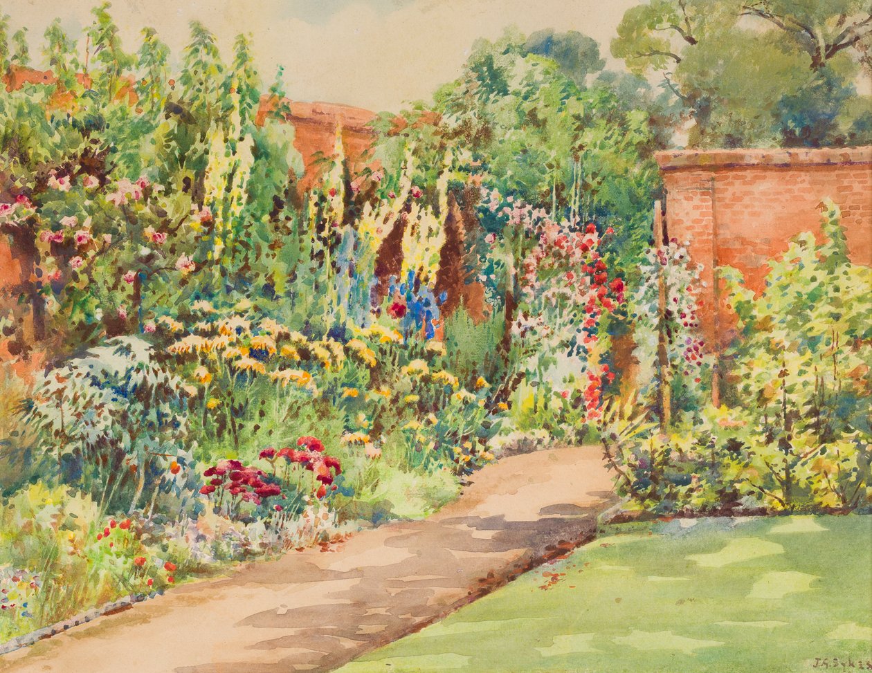 Summer Garden (wc på papper) av John Guttridge Sykes
