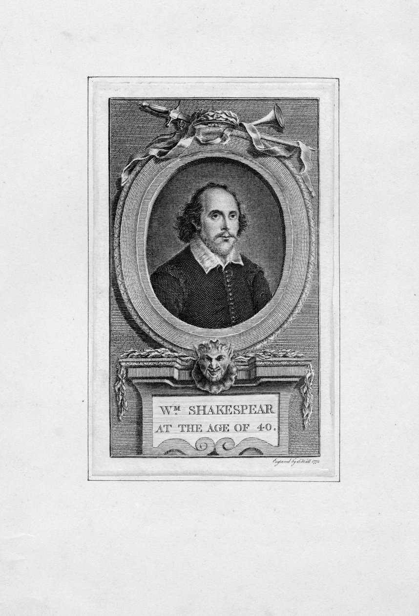 graverat porträtt av John Hall