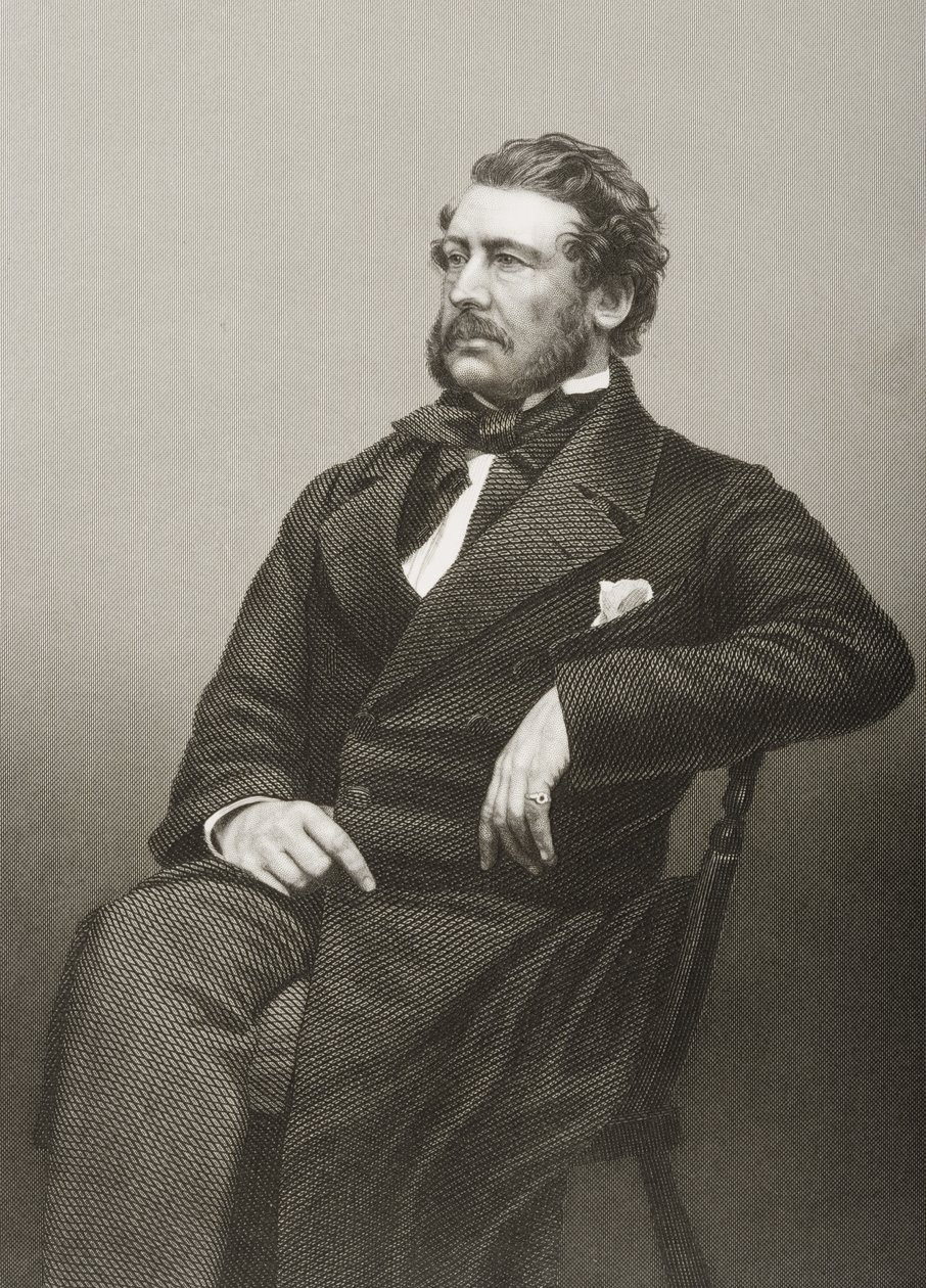 Kaptajn William Harrison (1812-60), graveret af D.J. Pund fra et fotografi, fra 