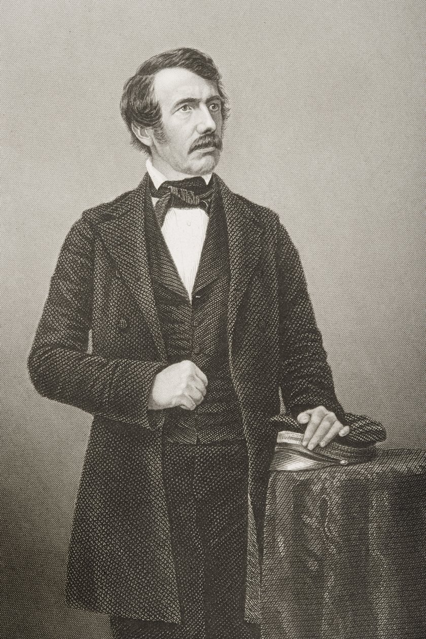 David Livingstone (1813-73) graverad av D.J. Pund från ett fotografi, från 