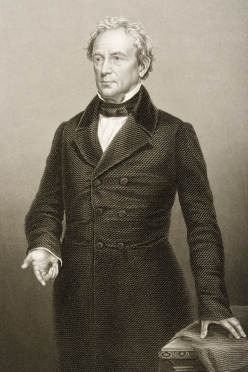 Edward Everett (1794-1865) graverad av D.J. Pund från ett fotografi, från 