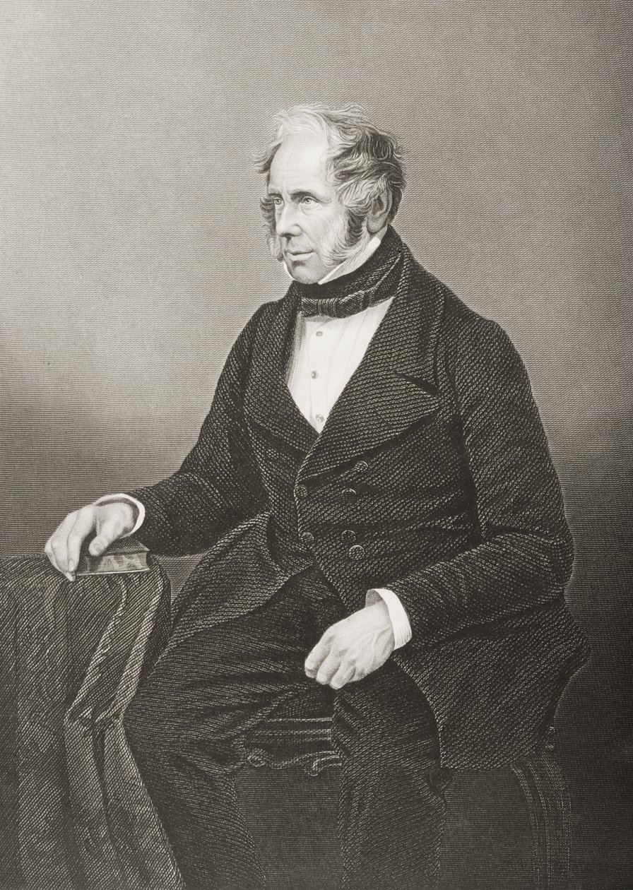 Henry John Temple (1784-1865) 3. Viscount Palmerston, indgraveret af D.J. Pund fra et fotografi, fra 