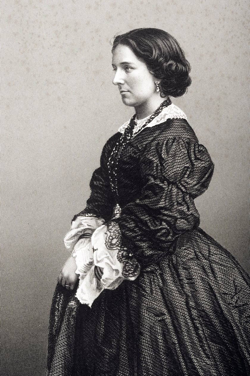 Madame Constance Nantier-Didiee (1832-67) graverad av D.J. Pund från ett fotografi, från 
