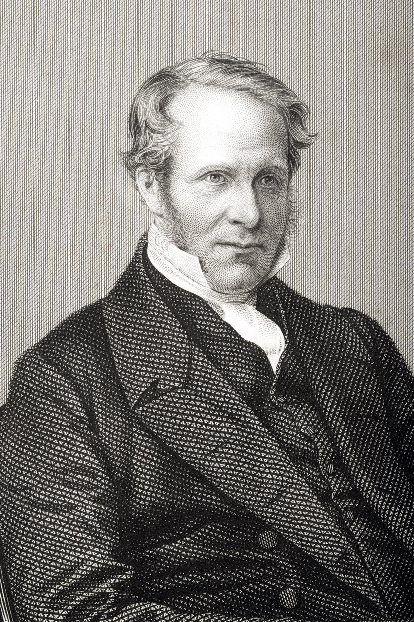 Pastor Baptist Wriothesley Noel (1799-1873) graverad av D.J. Pund från ett fotografi, från 