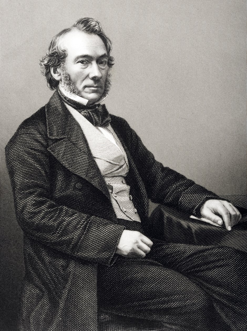Richard Cobden (1783-1862) graverad av D.J. Pund från ett fotografi, från 