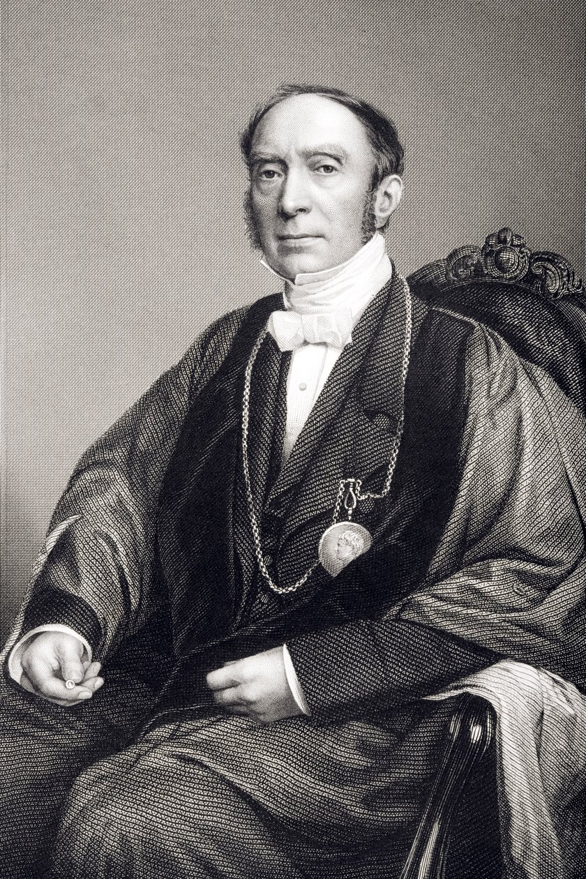 Sir Charles Locke Eastlake (1793-1865) graverad av D.J. Pund från ett fotografi, från 