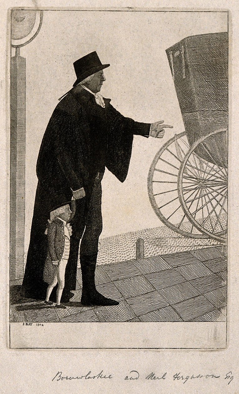 Jozef Boruwlaski, en dvärg, och Neil Fergusson, 1802 av John Kay