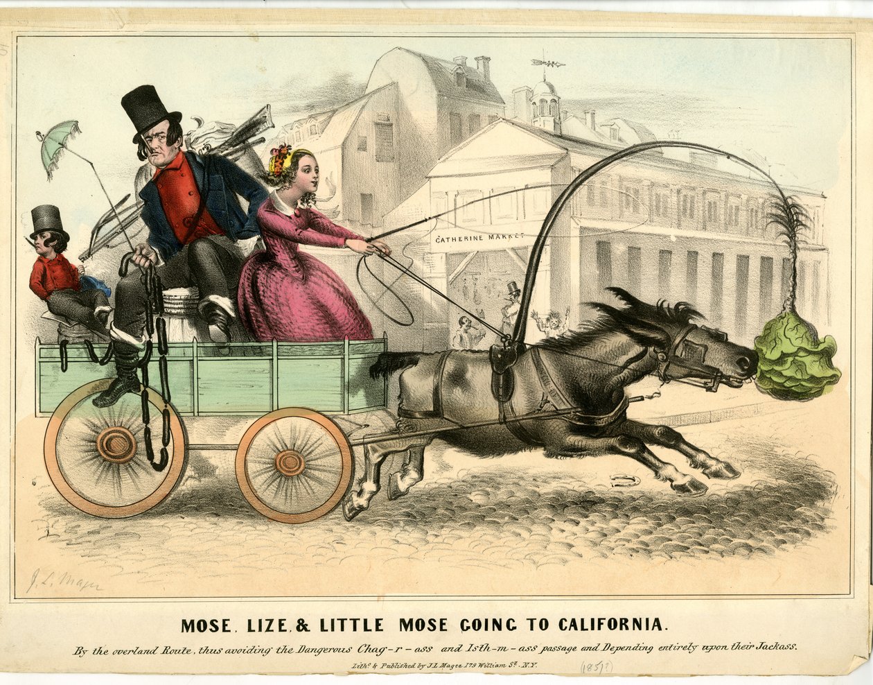Mose, Lize och Little Mose på väg till Kalifornien, 1849 av John L. Magee