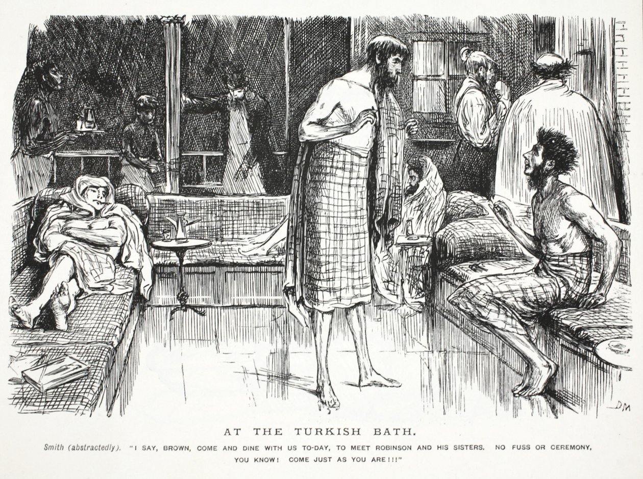 Vid det turkiska badet av John Leech