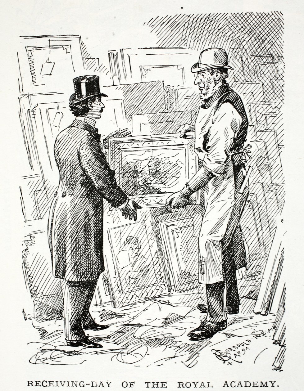 Kungliga Akademiens mottagningsdag av John Leech
