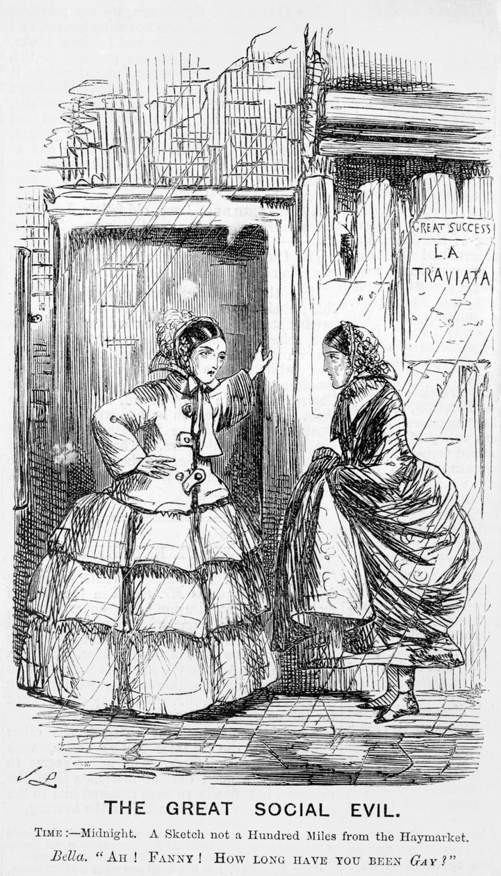Det stora sociala onda, Punch, 1857 av John Leech