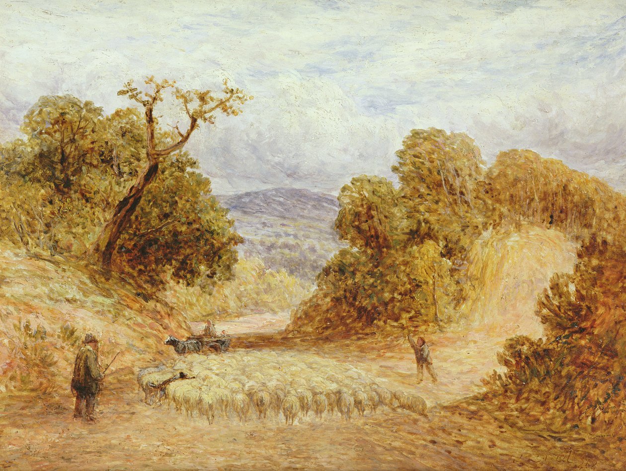 En dammig väg, 1868 av John Linnell