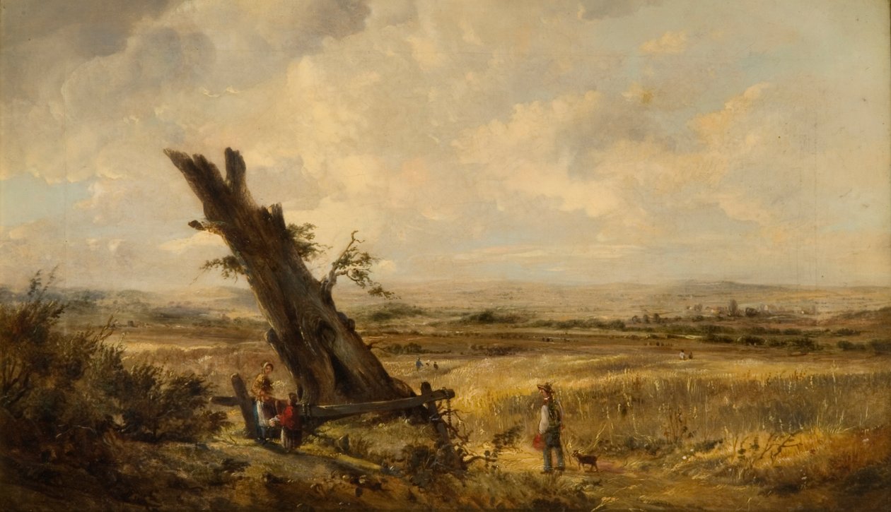 Landskap med majsfält av John Linnell