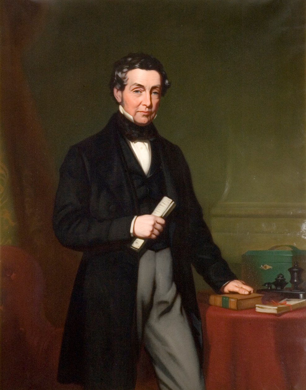 En beskuren version av ett porträtt av Charles Gray Round (1797 - 1867) av John Lucas