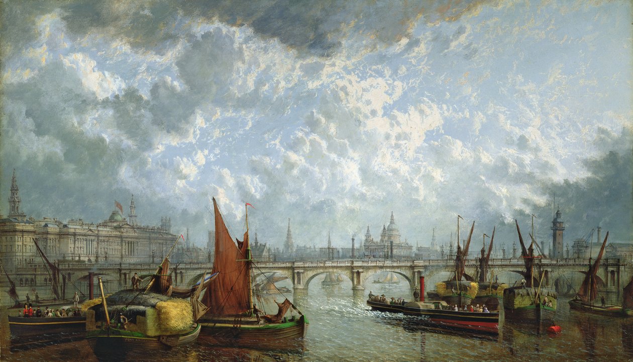 Waterloo Bridge från Themsen av John MacVicar Anderson