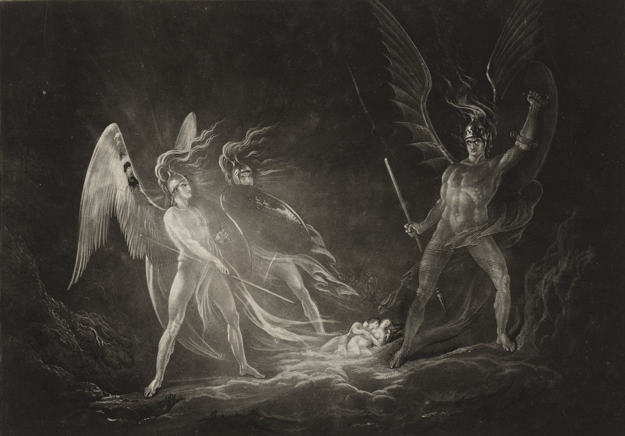 Eves Dream—Satan Aroused, ca 1827 (mezzotint) av John Martin