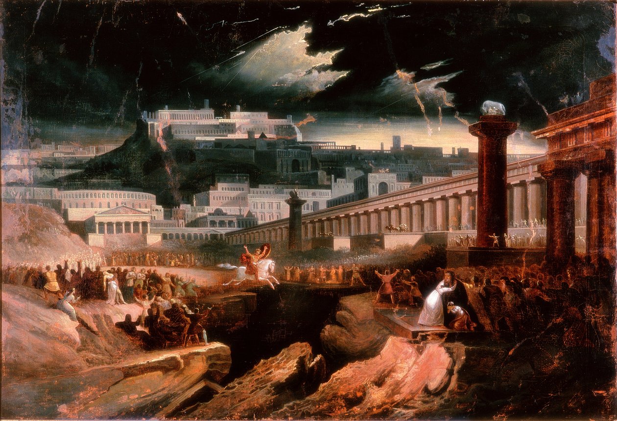Marcus Curtius, ca 1827 av John Martin