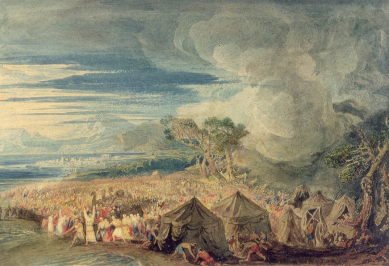 Moses delar Röda havets vatten av John Martin