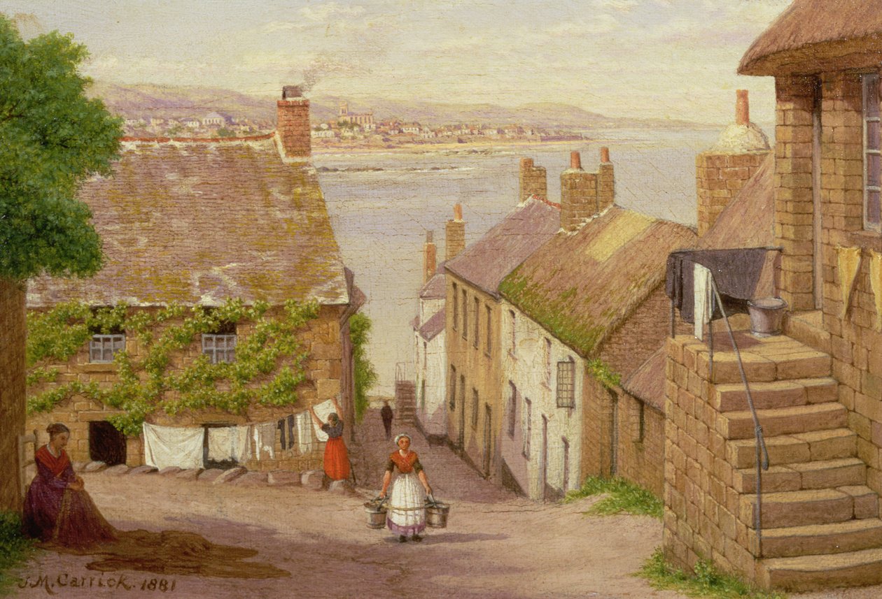 Utsikt över Penzance från Newlyn, 1881 av John Mulcaster Carrick