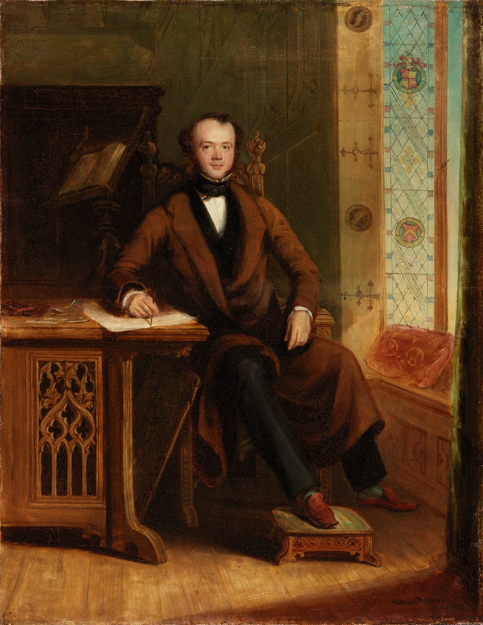 Porträtt av William Wailes, ca 1845 av John Oliphant