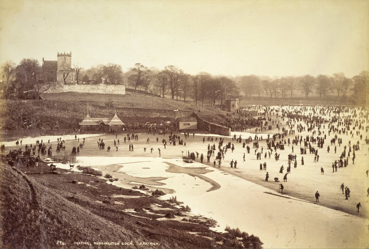 Skridskoåkning, Duddingston Loch av John Patrick