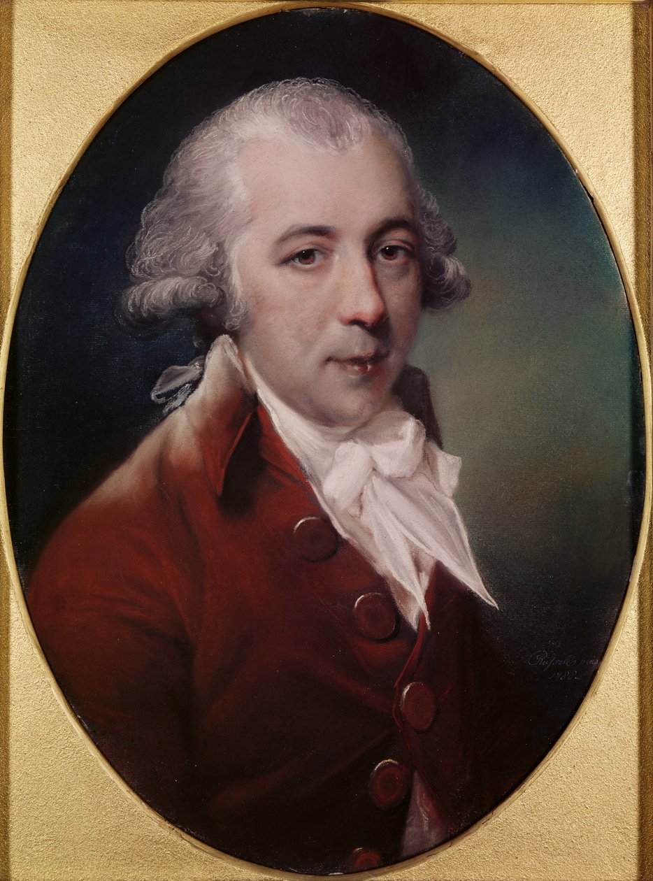 Porträtt av Richard Brinsley Sheridan (1751-1816) 1788 (pastell på grått papper) av John Russell