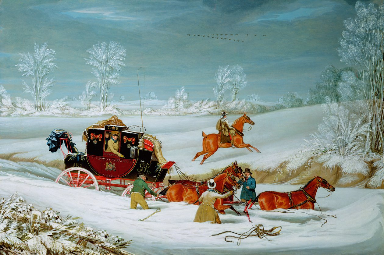 Postcoach i snön av John Pollard