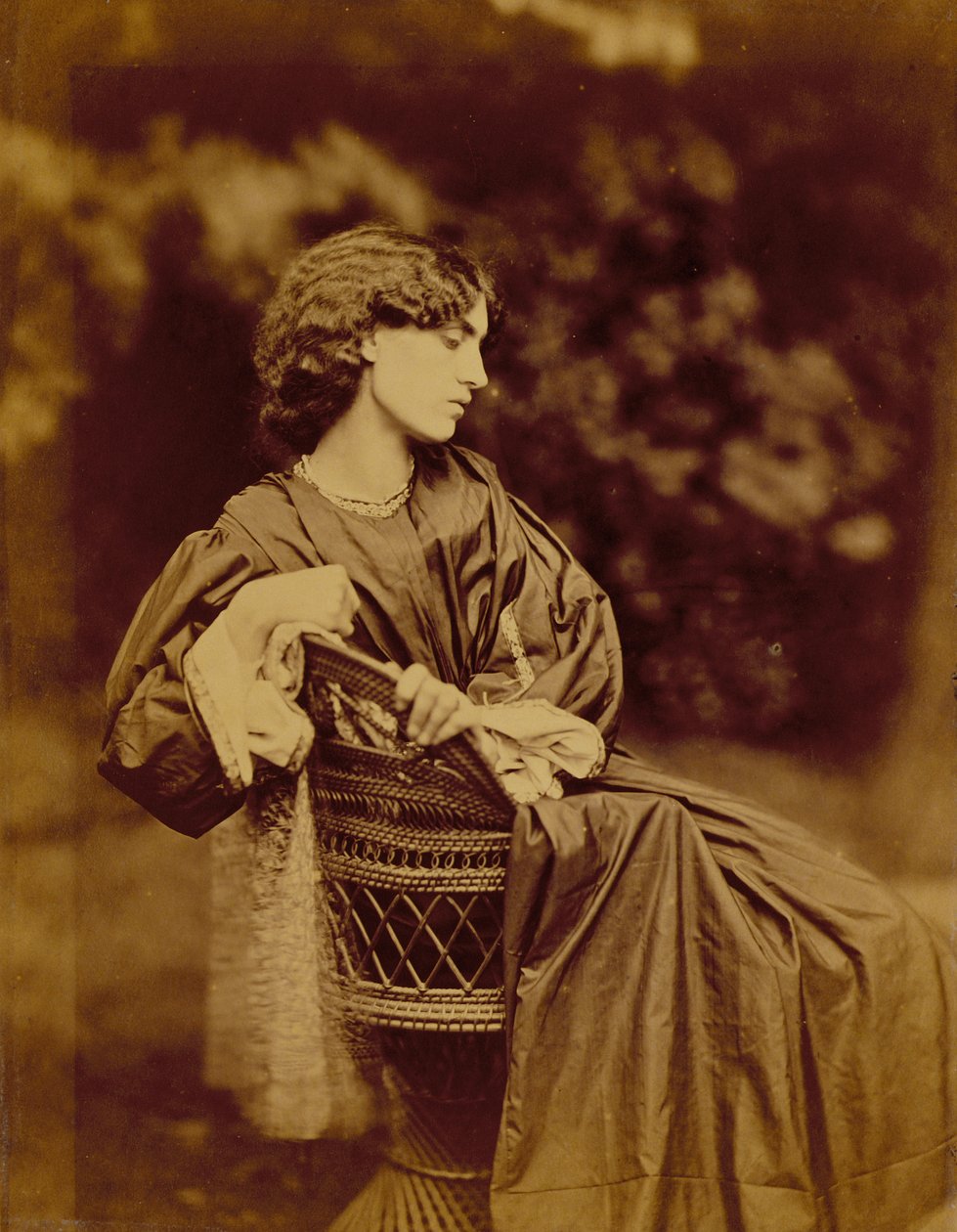 Porträtt av Jane Morris (1839-1914) 1865 (albumenprint) (se även 265085) av John R. Parsons