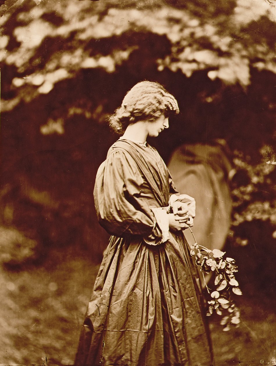Porträtt av Jane Morris (1839-1914) 1865 (albumintryck) av John R. Parsons