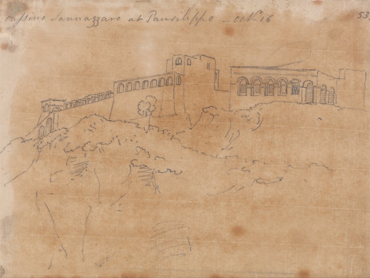 Cassino Sannazzaro vid Posillipo, 16 oktober av John Robert Cozens