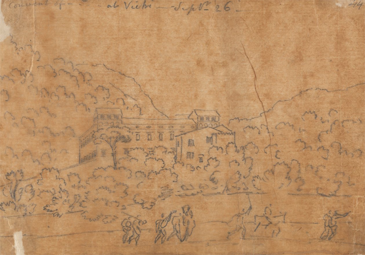 Convent at Vietri, September 26 av John Robert Cozens