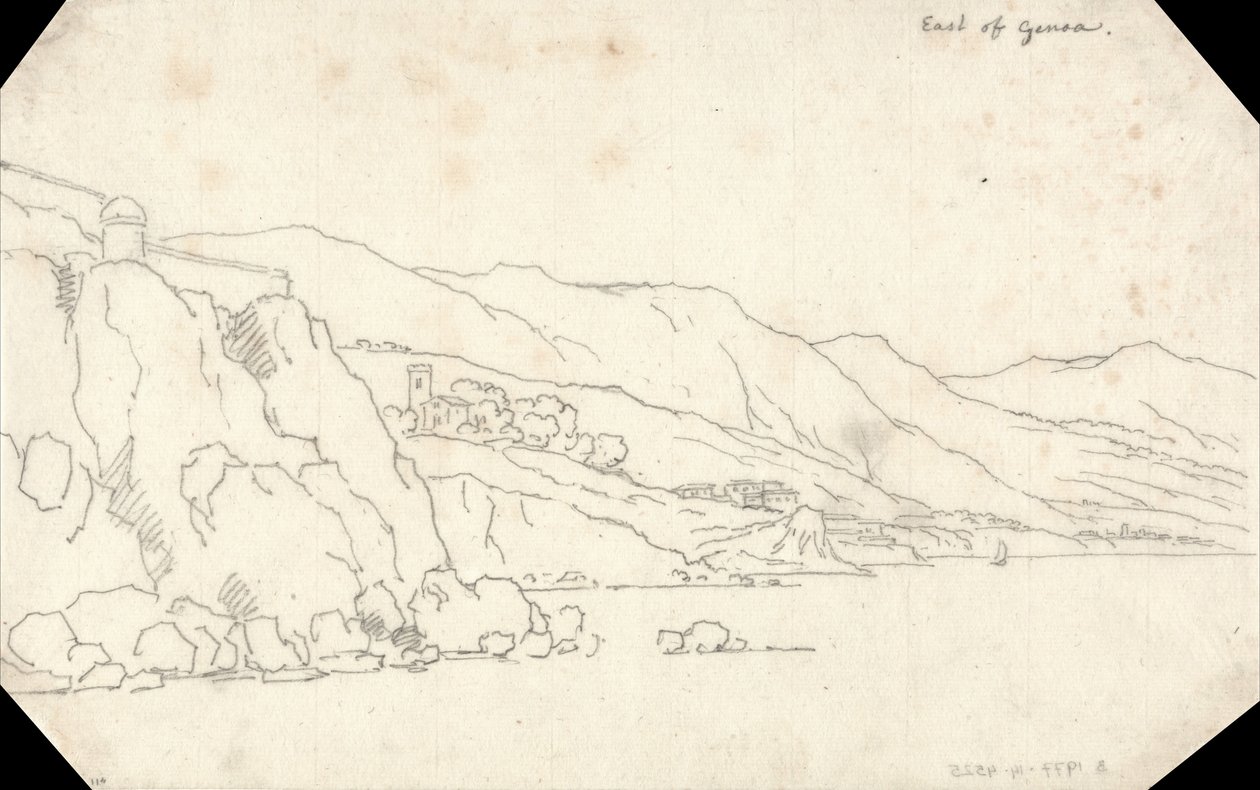 Öster om Genua av John Robert Cozens