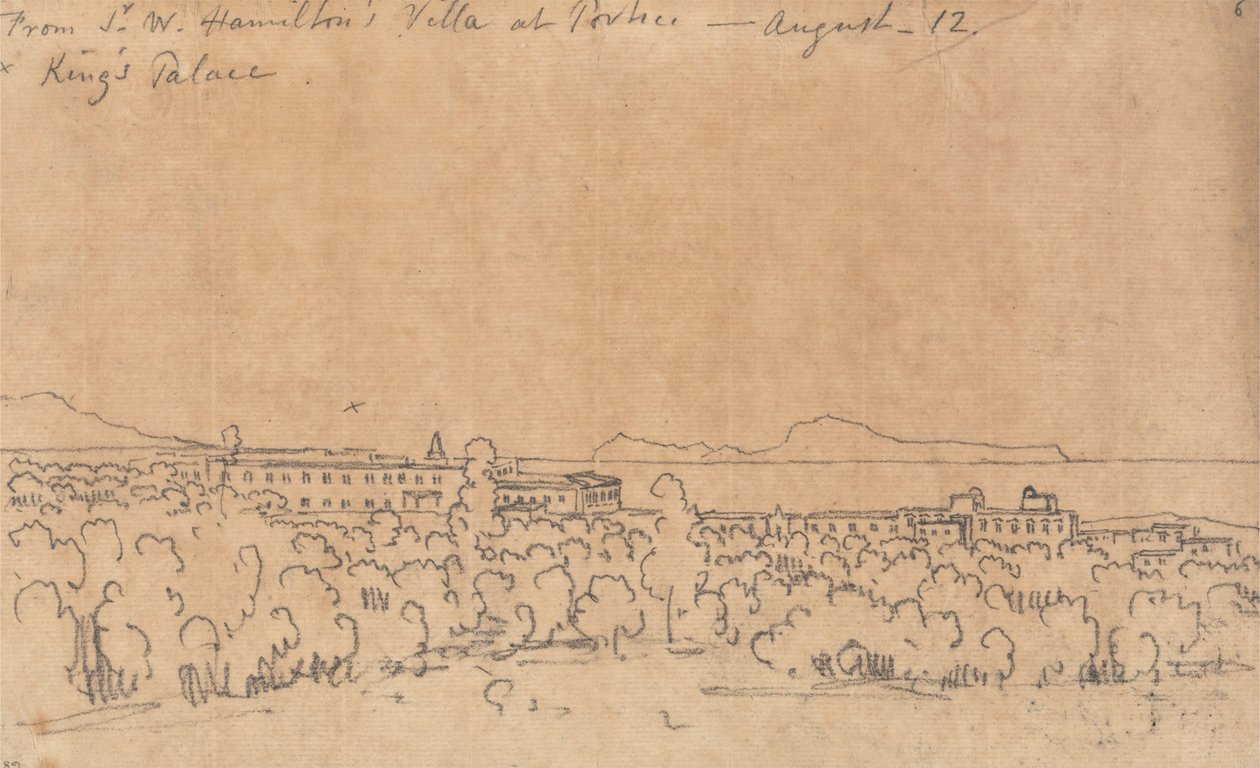 Från Sir W. Hamiltons Villa i Portici, 12 augusti av John Robert Cozens